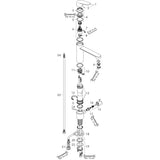 HANSGROHE HG Spültischmischer 180 Schwenkauslauf mit Geräteabsperrventil M424-H180 chrom