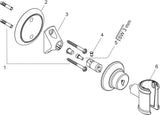 AXOR MONTREUX Brausehalter aus Metall in Chrom – Wandhalterung mit konischer Aufnahme