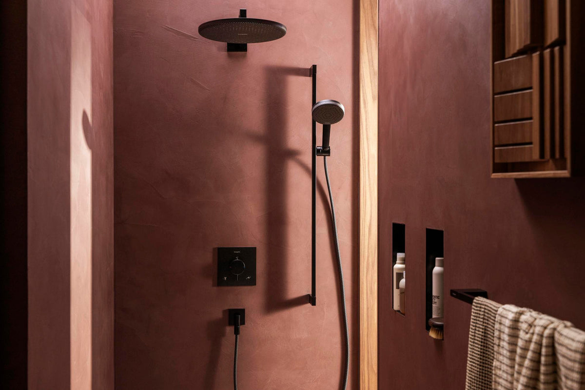 HANSGROHE Brausearm E 390 mm Chrom – Wandmontage mit Rosette