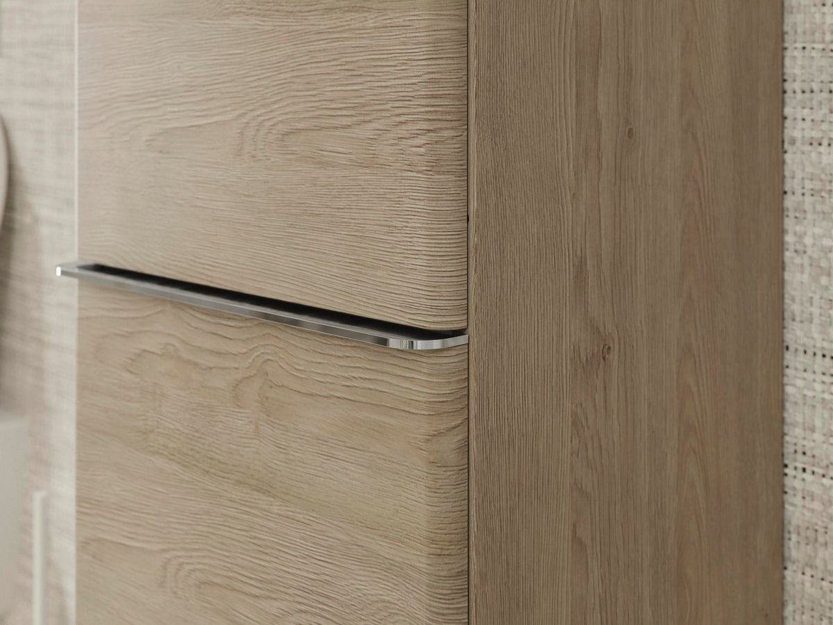 HANSGROHE Hochschrank Xelu Q 1650x400x350mm weiß hochglanz mit chrom Griffleiste