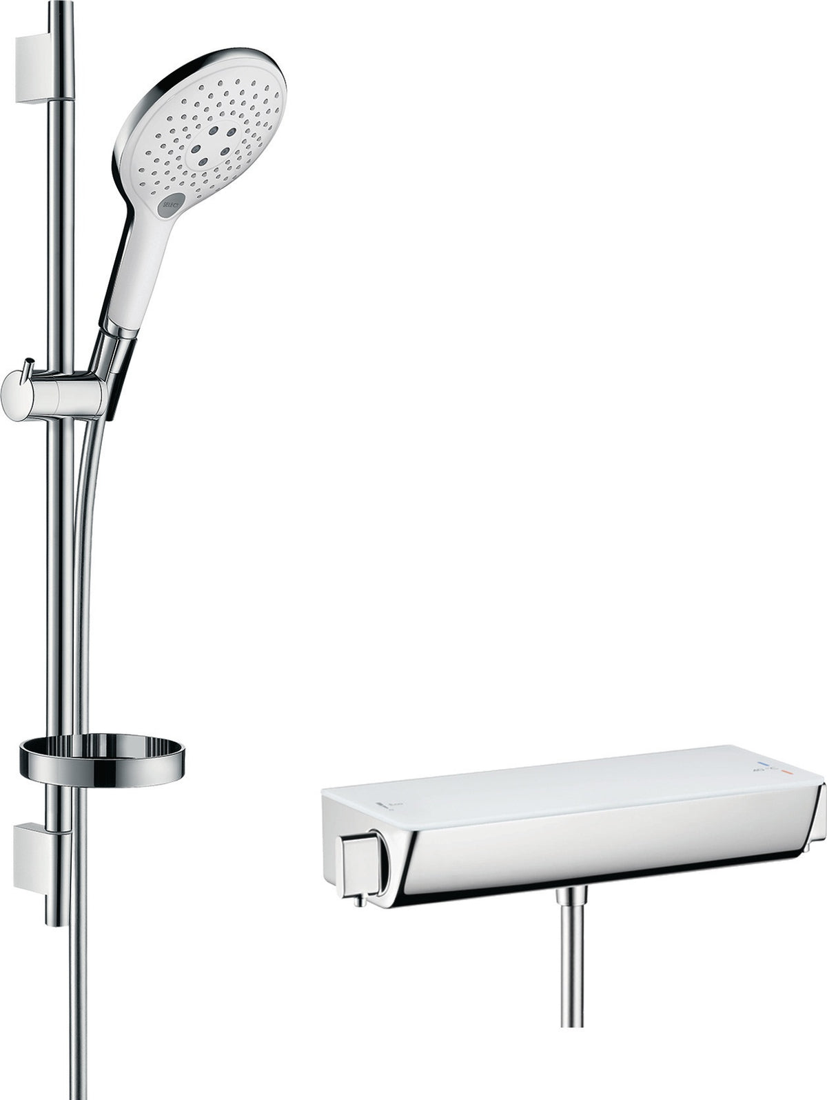 HANSGROHE Raindance Select S Brausekombi 650 mm Chrom – Duschsystem mit Thermostat & 3 Strahlarten