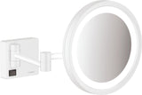 HANSGROHE AddStoris Kosmetikspiegel mit LED-Leuchte, 3-fach Vergrößerung, Chrom, 217 mm