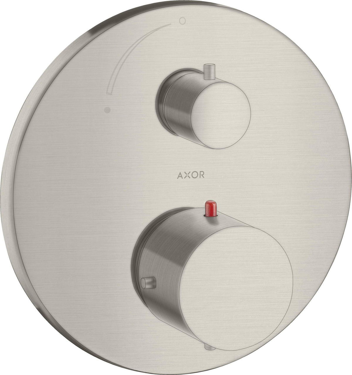 AXOR Starck Thermostatbatterie Unterputz mit Abstellventil Chrom – 1 Verbraucher, Temperaturbegrenzer