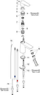 HANSGROHE Talis E Einhebel-Waschtischmischer DN 15 mit Zugstangen-Ablaufgarnitur, chrom