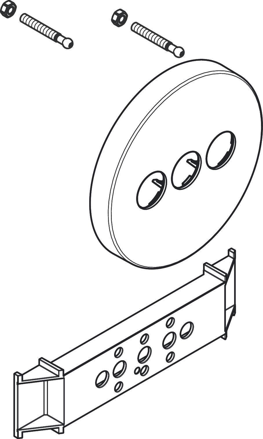 HANSGROHE Ecostat Select Rosette 150 mm Chrom – Abdeckung für 3 Verbraucher