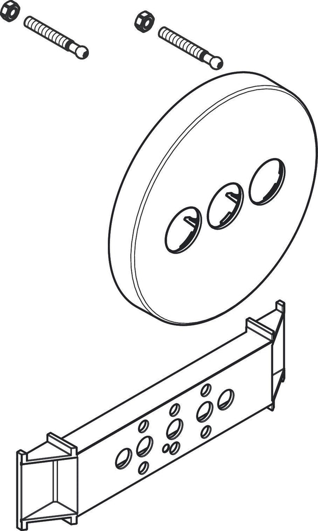 HANSGROHE Ecostat Select Rosette 150 mm Chrom – Abdeckung für 3 Verbraucher