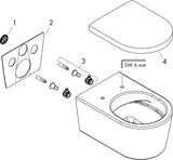 HANSGROHE EluPura S Wand-WC Set weiß mit HygienEffect und SoftClose