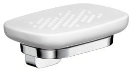 HANSGROHE AXOR URQUIOLA Seifenschale Wandmontage Chrom mit Opalglas