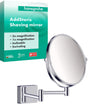HANSGROHE AddStoris Kosmetikspiegel, rund, chrom, neigbar, 1-fach/3-fach Vergrößerung, Wandmontage