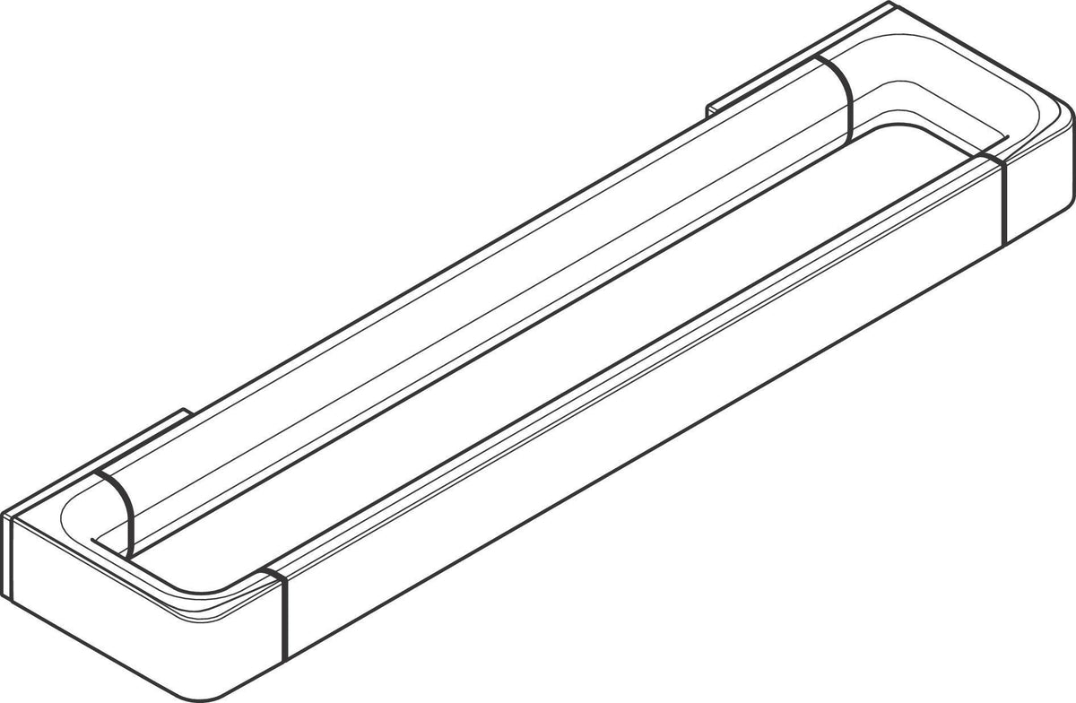 AXOR Universal Softsquare Reling/Haltegriff 300 mm Wandmontage Chrom – Metall, verdeckte Befestigung
