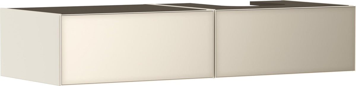 HANSGROHE Xevolos E Waschtischunterschrank 1370 mm – Grifflos, SoftClose, 2 Schubkästen, Sandbeige