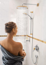 HANSGROHE Kopfbrause RAINDANCE CLASSIC AIR 1jet 240 mm mit Brausearm 390 mm chrom/gold