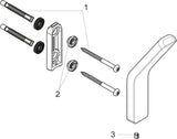 AXOR Universal Softsquare Einzelhaken Chrom – Wandmontage, verdeckte Befestigung, poliert