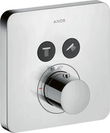 AXOR ShowerSelect Soft Thermostat für 2 Verbraucher – Chrom, Select-Button, quadratisch