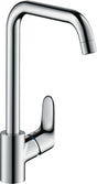 HANSGROHE Einhebel-Küchenmischer 260 FOCUS DN 15 Chrom – ComfortZone und 3-fach einstellbarer Schwenkbereich