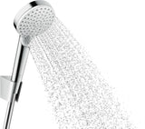 HANSGROHE Crometta 1Jet Brauseset mit Porter Brausehalter, 1,25 m Schlauch, weiß/chrom