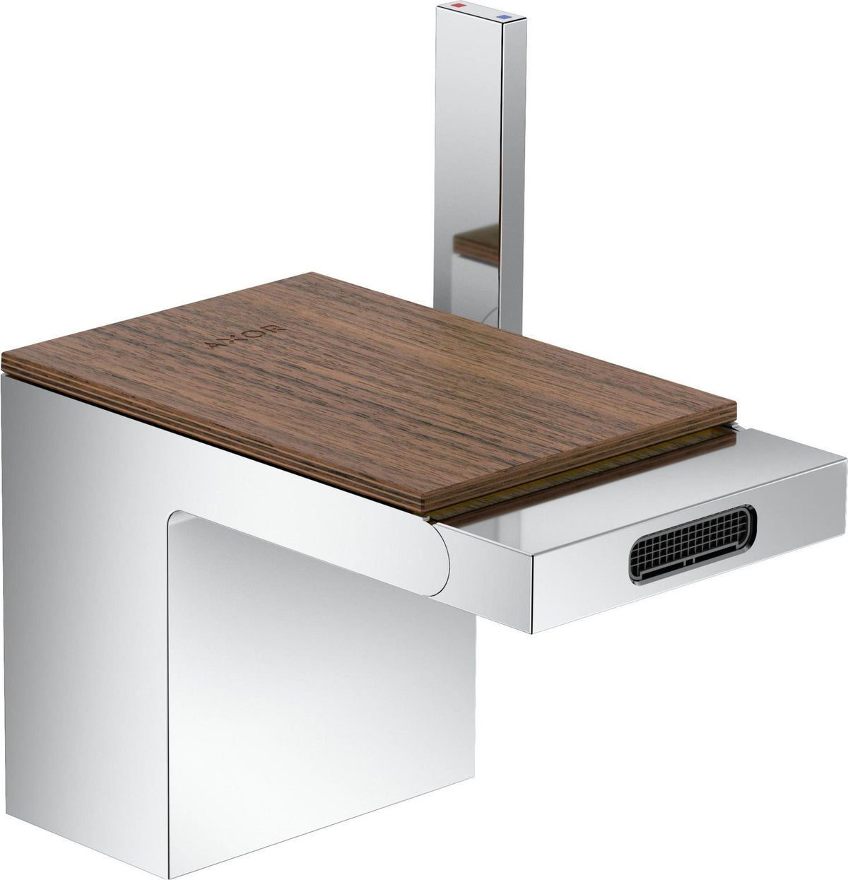 AXOR MYEDITION Einhebel-Bidetmischer ohne Platte polished gold optic mit Push-Open Ablaufgarnitur