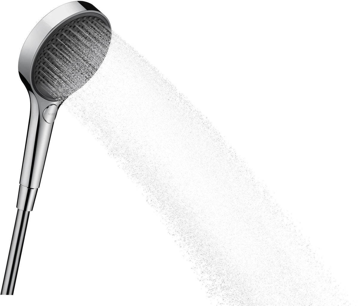 HANSGROHE HG Handbrause Rainfinity 130 3jet Chrom – 3 Strahlarten, QuickClean, Select-Taste