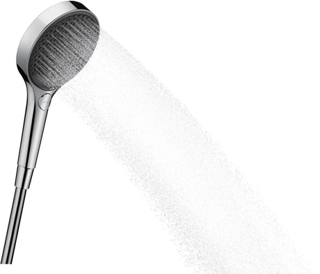 HANSGROHE HG Handbrause Rainfinity 130 3jet Chrom – 3 Strahlarten, QuickClean, Select-Taste