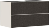 HANSGROHE Xevolos E Waschtischunterschrank 980 mm mattweiß/eiche dunkel grifflos PushOpen