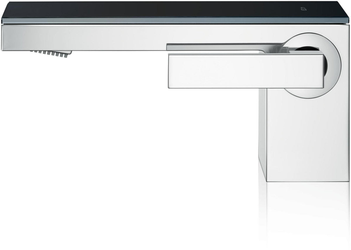 AXOR MyEdition Waschtischmischer 70 mit Glasplatte und Push-Open Ablaufgarnitur von Hansgrohe – chrom