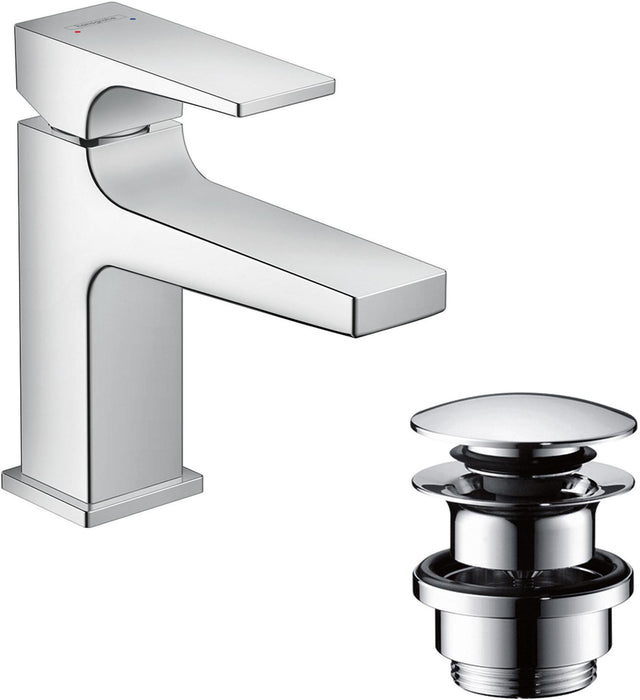 HANSGROHE Metropol Einhebel-Waschtischmischer 100 mit Push-Open Ablaufgarnitur, chrom