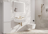 HANSGROHE AddStoris Glashalter Wandmontage Chrom – Mattglas Zahnputzbecher-Halter mit verdeckter Befestigung