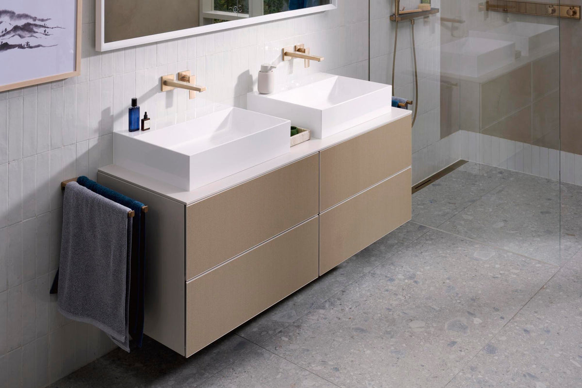 Hansgrohe AddStoris Handtuchhalter 2-armig 445 mm Chrom – Wandmontage, verdeckte Befestigung