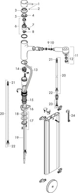 HANSGROHE Talis S Einhebel-Küchenmischer 170 mit sBox und Ausziehbrause in Chrom