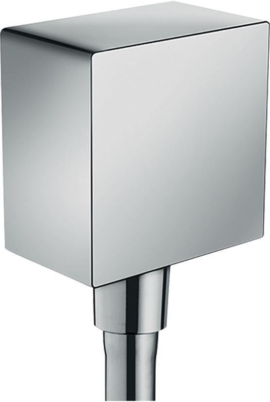 Hansgrohe FixFit Square Schlauchanschluss mit Rückflussverhinderer, chrom