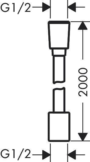 HANSGROHE Designflex Textilbrauseschlauch 200 cm Chrom – drehwirbelfest & recycelt