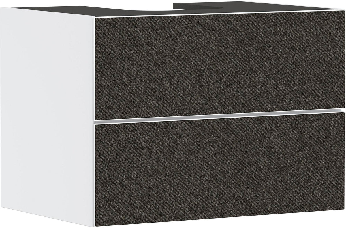 HANSGROHE Xevolos E Waschtischunterschrank 780 mm eiche dunkel mattweiß grifflos