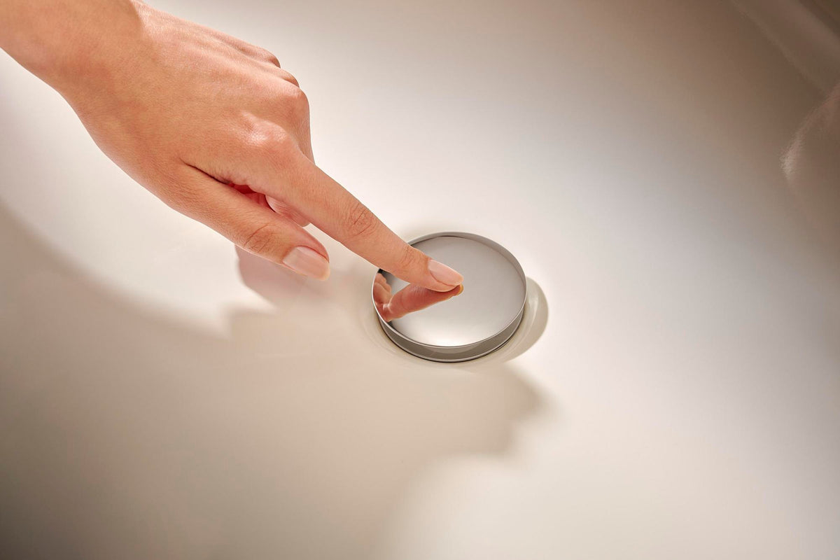 Hansgrohe Ablaufgarnitur Push-Open für Waschtisch- und Bidetmischer, chrom, mit Überlauf