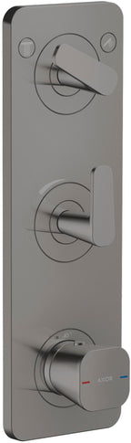 Chrom / AXOR Citterio C Thermostatmodul 380/120 UP m.Platte f.2 Verbr., Pol Bl chr