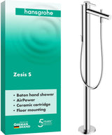 HANSGROHE Zesis S Wannenmischer bodenstehend Chrom mit Stabhandbrause