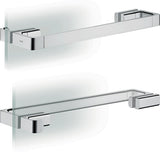 AXOR Universal Softsquare Duschtürgriff 444 mm Chrom – verdeckte Befestigung, Metall