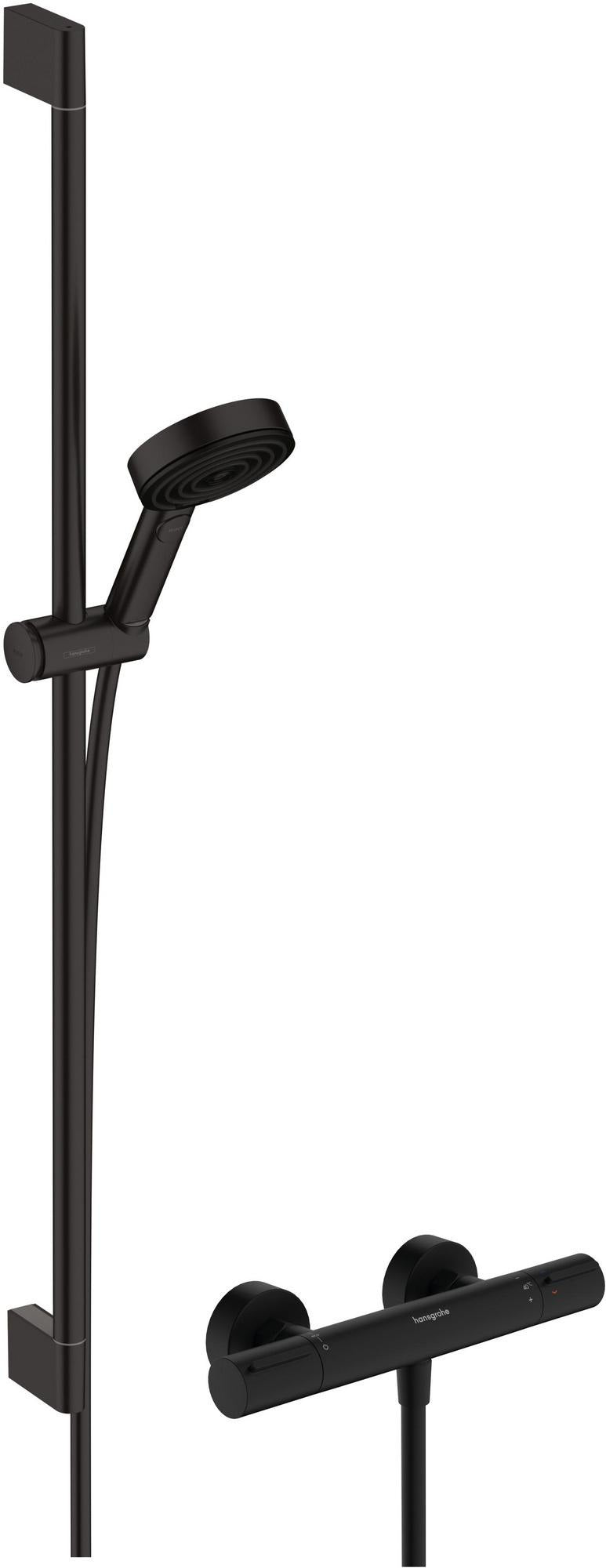 AXOR Pulsify Select S Brausesystem 105 3jet mit Ecostat Thermostat und 90 cm Brausestange in Chrom