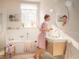 Hansgrohe Rebris S 210 Einhebel-Waschtischmischer mit Schwenkkopf und Zugstangen-Ablaufgarnitur, Chrom