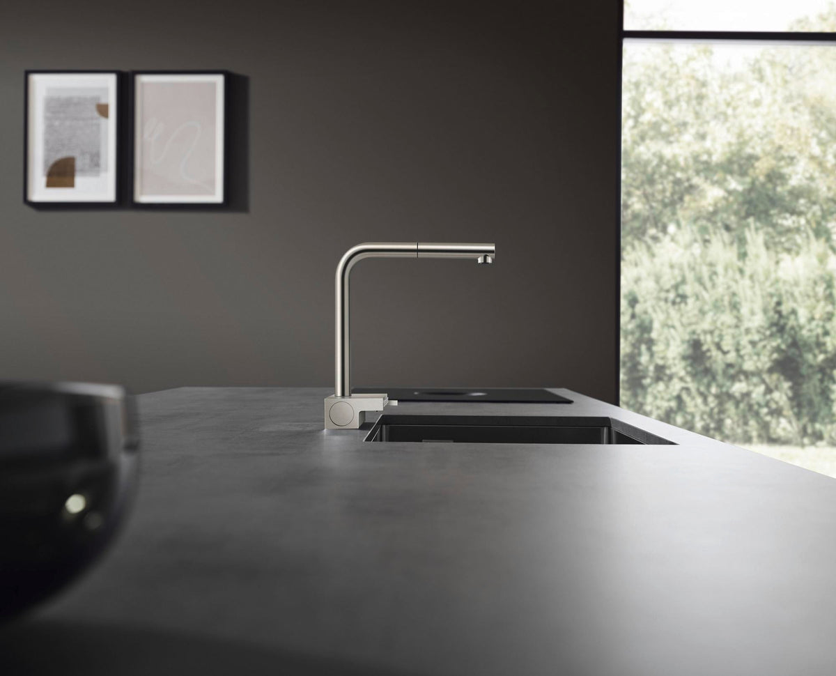HANSGROHE Aquno Select M81 Spültischmischer 250 mit Ausziehauslauf 2jet sBox Chrom