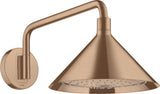 AXOR Kopfbrause 240 2jet von Hansgrohe – 279 mm, Chrom, 2 Strahlarten, Wandmontage