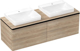 HANSGROHE Xelu Q Waschtischunterschrank 1560 mm Weiß Hochglanz mit 2 Schubkästen