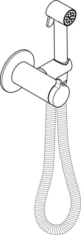 AXOR Bidette Handbrause Showers 1jet mit Brausehalter und Metallbrauseschlauch 1250 mm
