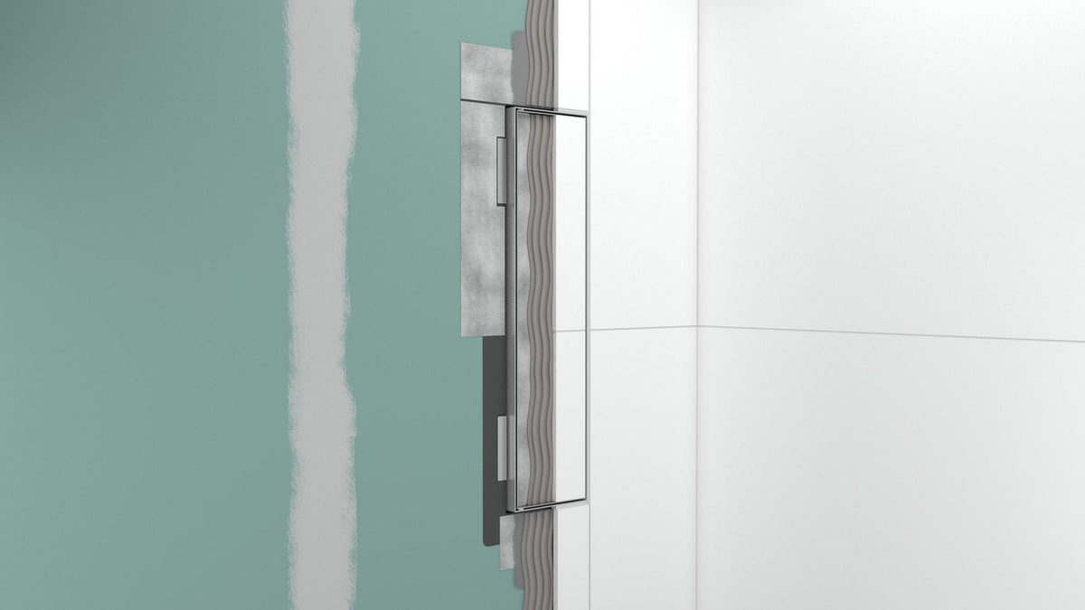 HANSGROHE XtraStoris Rock Toilettenbürstenhalter mit Ablage und befliesbarer Tür mattschwarz