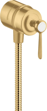 AXOR Montreux FIXFIT STOP DN 15 Schlauchanschluss mit Absperrventil und Hebelgriff, Chrom