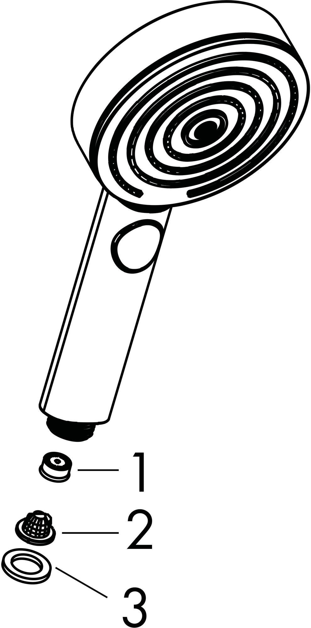 AXOR Pulsify Select S Handbrause 105 mm Chrom – 3 Strahlarten mit PowderRain & Select-Taste