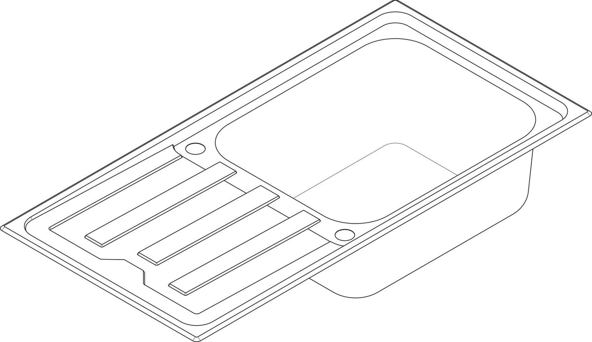 HANSGROHE Einbauspüle S440 A500 100 Edelstahl mit Abtropffläche und auto. Ablaufgarnitur