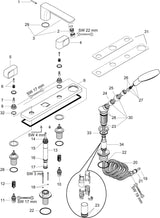 AXOR URQUIOLA 4-Loch Fliesenrandarmatur DN 15 mit Handbrause & Thermostat – Chrom