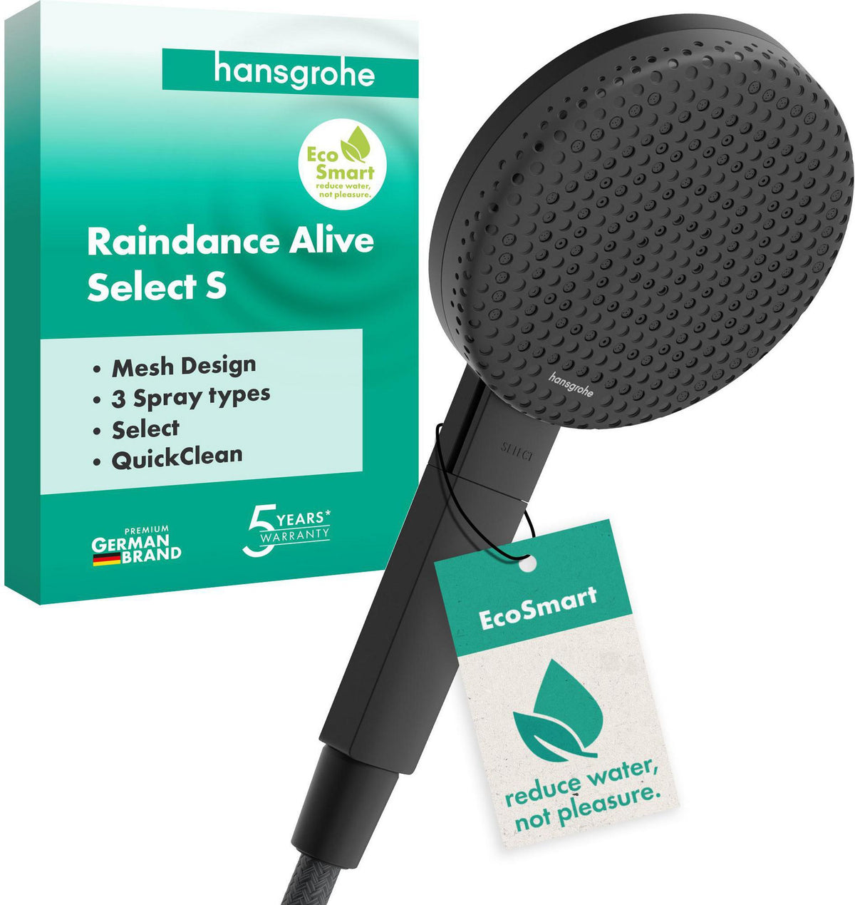 HANSGROHE Raindance Alive Select S 125 3jet EcoSmart Handbrause mit 3 Strahlarten