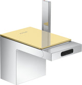 AXOR MYEDITION Einhebel-Bidetmischer ohne Platte polished gold optic mit Push-Open Ablaufgarnitur