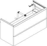 HANSGROHE Xelu Q Waschtischunterschrank 1180 mm weiß hochglanz mit 2 Schubkästen und SoftClose